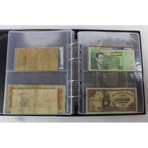 488 - World (88) collection in album including Algeria 5 Francs 1924, China 2 Yuan 1960, France 1000 Franc... 