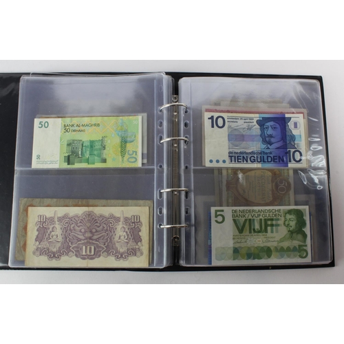 488 - World (88) collection in album including Algeria 5 Francs 1924, China 2 Yuan 1960, France 1000 Franc... 