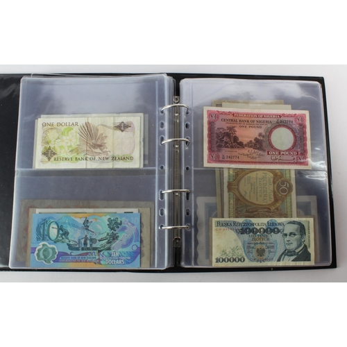 488 - World (88) collection in album including Algeria 5 Francs 1924, China 2 Yuan 1960, France 1000 Franc... 