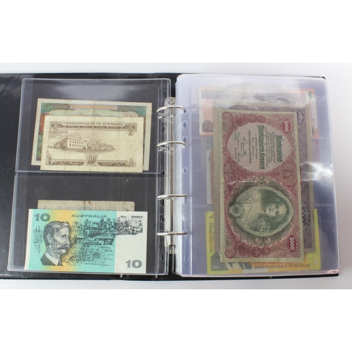 488 - World (88) collection in album including Algeria 5 Francs 1924, China 2 Yuan 1960, France 1000 Franc... 