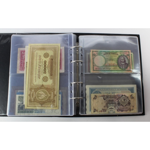 488 - World (88) collection in album including Algeria 5 Francs 1924, China 2 Yuan 1960, France 1000 Franc... 