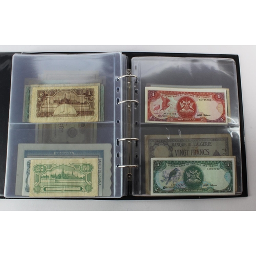 488 - World (88) collection in album including Algeria 5 Francs 1924, China 2 Yuan 1960, France 1000 Franc... 