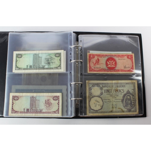 488 - World (88) collection in album including Algeria 5 Francs 1924, China 2 Yuan 1960, France 1000 Franc... 