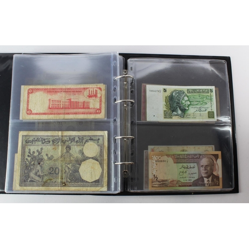 488 - World (88) collection in album including Algeria 5 Francs 1924, China 2 Yuan 1960, France 1000 Franc... 