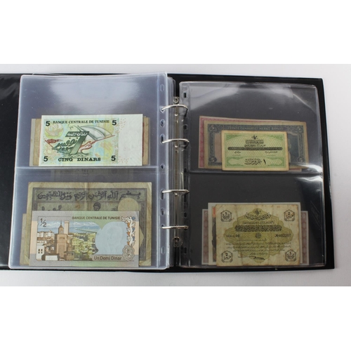 488 - World (88) collection in album including Algeria 5 Francs 1924, China 2 Yuan 1960, France 1000 Franc... 