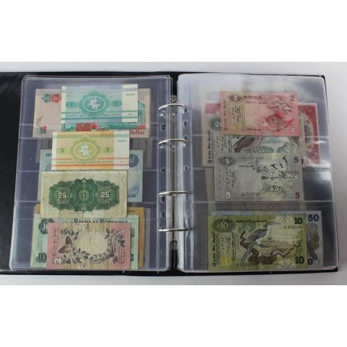 488 - World (88) collection in album including Algeria 5 Francs 1924, China 2 Yuan 1960, France 1000 Franc... 