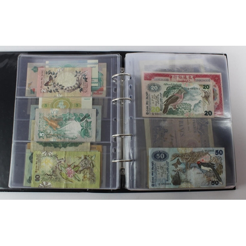 488 - World (88) collection in album including Algeria 5 Francs 1924, China 2 Yuan 1960, France 1000 Franc... 