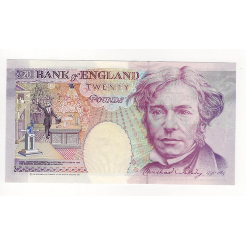 50 - Kentfield 20 Pounds (B371) issued 1991, scarce FIRST RUN 'E01' prefix, with LOW SERIAL No. E01 00142... 