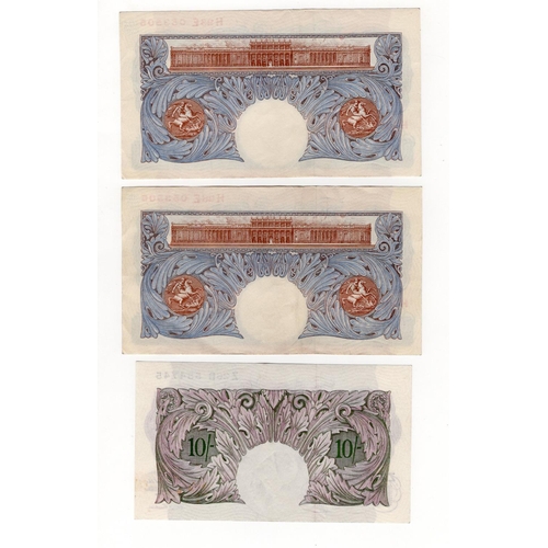 60 - Peppiatt (3), WW2 emergency notes, 10 Shillings serial Z26D 584745, centre fold original EF+, 1 Poun... 