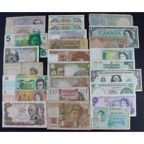 486 - World (45), including Martinique 10 Francs 1944, France 500 Francs 1944, 5 Francs 1969, Egypt 25 Pia... 