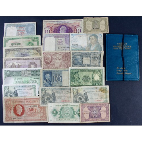 486 - World (45), including Martinique 10 Francs 1944, France 500 Francs 1944, 5 Francs 1969, Egypt 25 Pia... 