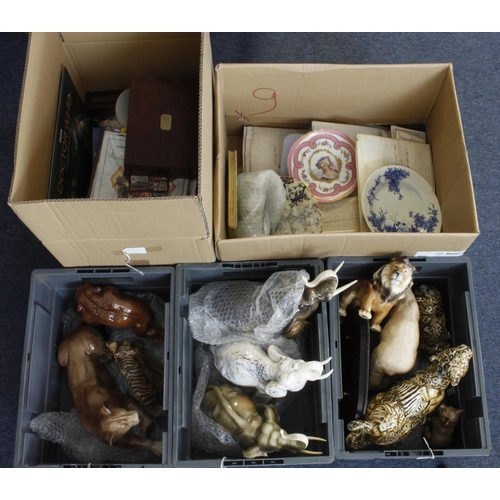 1054 - Miscellanea. A group of various items, including Porcelain figures and animals, Fakenham - Norfolk r... 