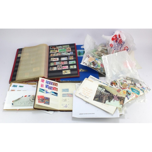 106 - Large box of mixed material loose in packets, on and off paper, stockbook, etc  (Qty)  Buyer collect... 