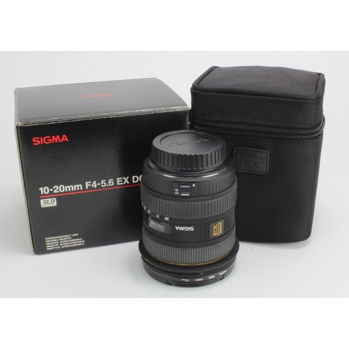 1119 - Sigma (Canon) 10-20mm f4-5.6 EX DC lens, contained in original case & box