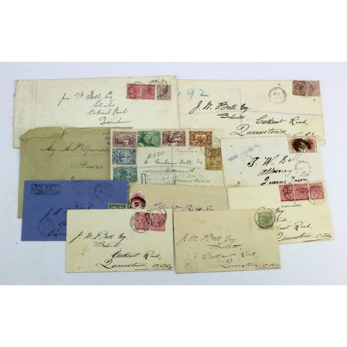 125 - South African States Postal History up to 1900, all with Durban postmarks, but different stamp combi... 