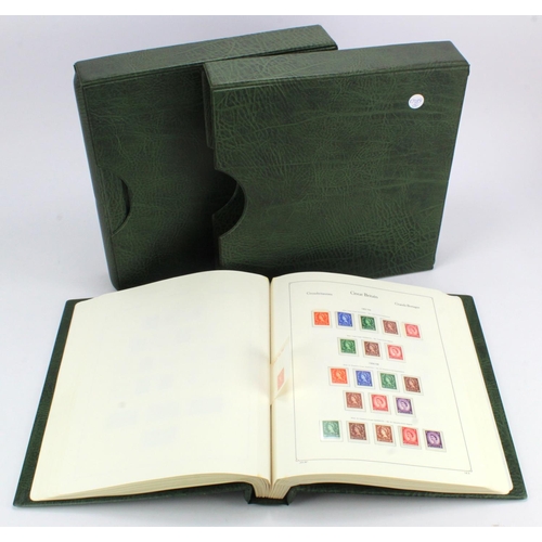 14 - GB - collection 1840-1987 in a pair of KaBe hingeless boxed albums, with useful range of Line engrav... 