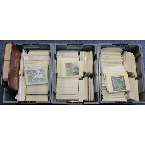 41 - GB - three large plastic crates packed with mainly loose PHQ Cards  (Heavy)  Buyer collects