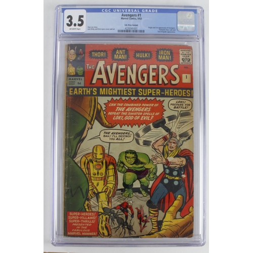 602 - Avengers. The Avengers comic, no. 1, 1963, pence copy, CGC Graded 3.5. Origin and 1st appearance of ... 