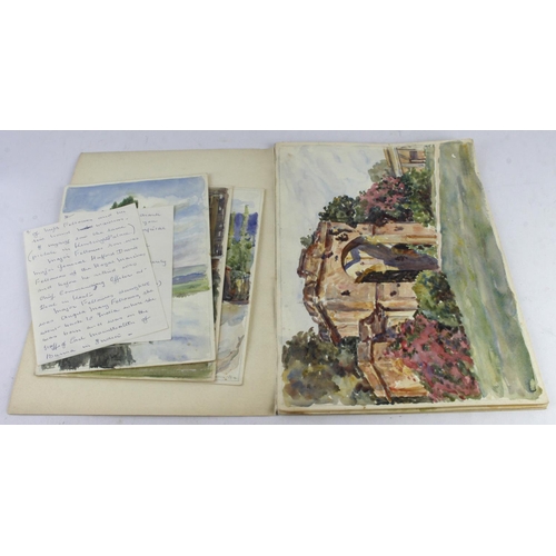 675 - Watercolours. A group of six watercolours by Major Halford LeMesurier, circa early 20th Century, dep... 