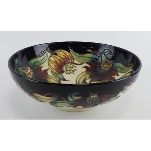 703 - Moorcroft 'Anna Lily' pattern bowl, designed by Nicola Slaney, dated 1998, makers marks to base, dia... 