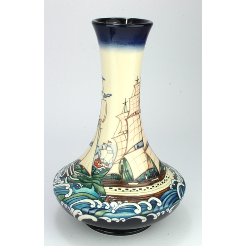 707 - Moorcroft 'Launching Liberty' pattern vase (no. 46), designed by Paul Hilditch, dated 2015,  makers ... 