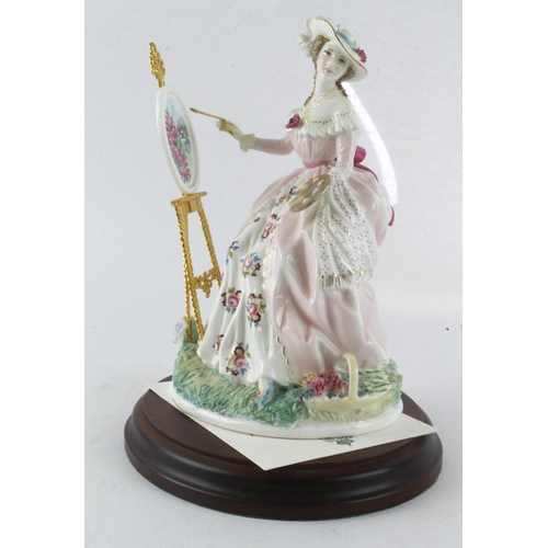 736 - Royal Worcester 'Painting' figurine from the Graceful Arts series, dated 1995, limited edition certi... 