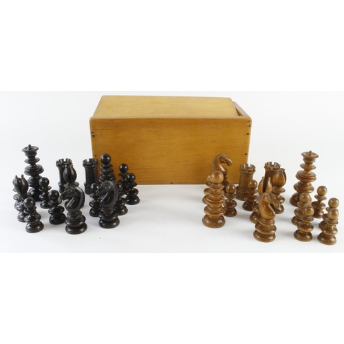 Calvert (John). A turned & carved chess set by John Calvert, circa ...