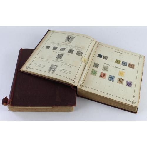 97 - Imperial Postage Stamp Albums Vol 1 and 2, early versions printed 1881 and 1883. Printed albums with... 