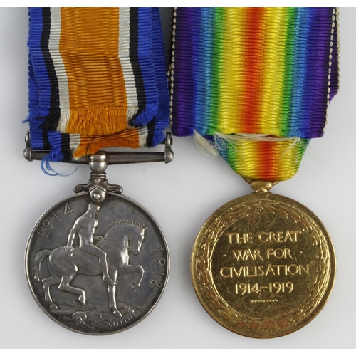 1025 - BWM & Victory Medal (100629 Pte W Young RAMC). Entitled to a Silver War Badge and the Distinguished ... 