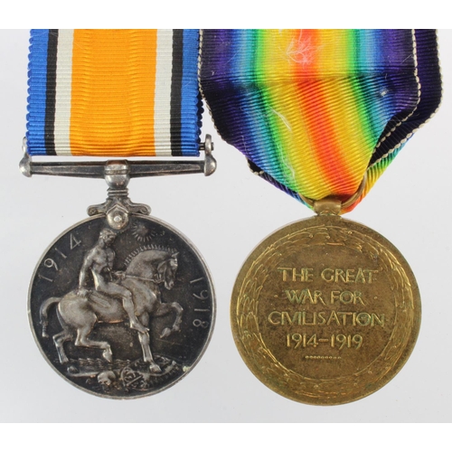 1035 - BWM & Victory Medal to (20058 Pte P Crosby Suffolks). Killed In Action 29/4/1917 with the 11th Bn. B... 