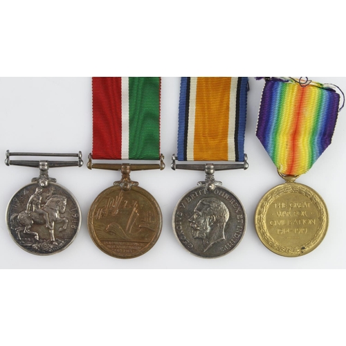 1040 - BWM & Victory Medal to (40609 1.A.M. C H Bradman RAF). Mercantile Marine Medal (Harold Beevers), and... 