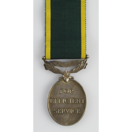 1093 - Efficiency Medal GVI with Territorial clasp (898445 Cfn R J Holdsworth MM REME). L/G 4th May 1943 fo... 