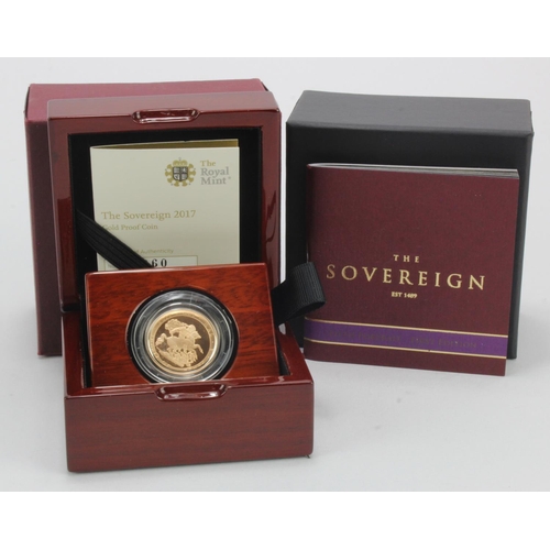 130 - Sovereign 2017 Proof FDC boxed as issued