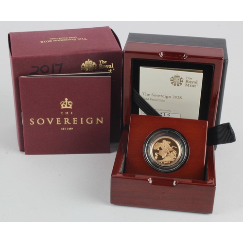 132 - Sovereign 2018 (with privy mark) Proof FDC boxed as issued