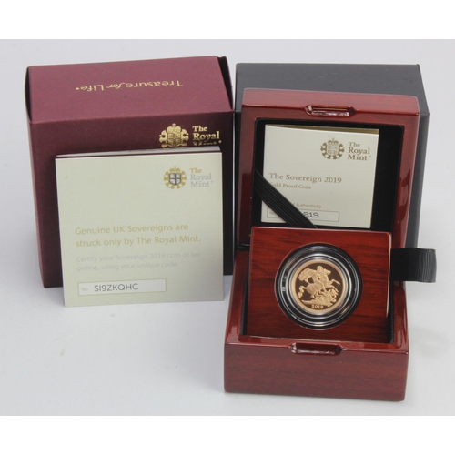 134 - Sovereign 2019 Proof FDC boxed as issued