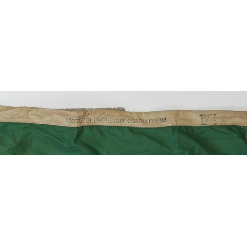 1393 - Italian Fascist RSi flag, the last era of Mussolini Fascism, interesting stamps to edge, 5 feet long... 