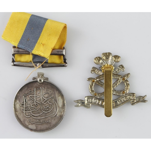 1399 - Khedives Sudan Medal in silver, medal named (No3276 Pte J Doughty 1.N.Staff R). Disc only, medal has... 