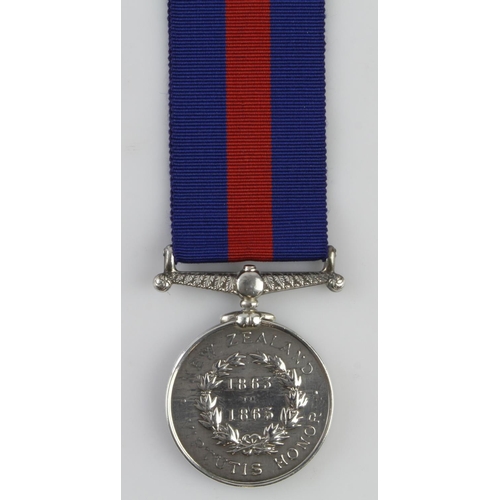 1437 - New Zealand Medal 1869 with 1863 to 1865 reverse, named (608 George McFarlane, 70th Regt).