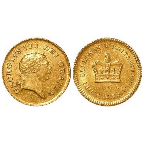 146 - Third Guinea 1809 nEF, a few tiny marks.