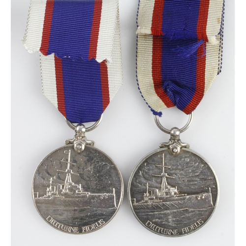 1496 - Royal Fleet Reserve Medals - GV (SS.113667(PO.B.8592) G A Haigh STO.1.RFR), and GVI (SSX.19327 F Llo... 