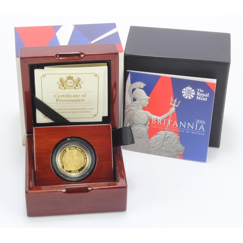 150 - Twenty Five Pounds 2016 (1/4oz). Proof FDC boxed as issued