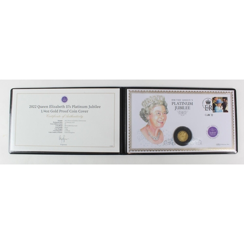 152 - Twenty Five Pounds 2022 (1/4 oz) gold Proof. FDC in a 