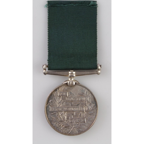 1536 - Volunteer Force LS Medal GV named (Pte M C Joakim, Cal. Pres. Bn., A.F.I.) with a copy image found o... 