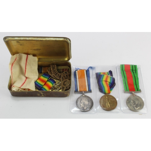 1569 - WW1 small mixed lot including BWM (1717 Pte J Sargeant APC), Victory Medal (5102 Pte T Craig R.Muns ... 