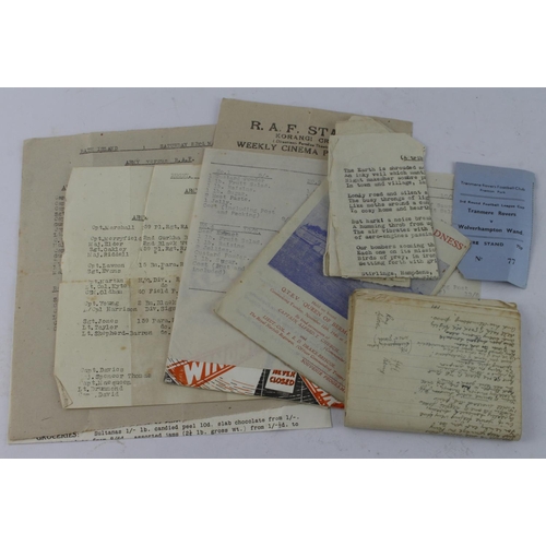 1584 - WW2 group of documents to 7676563 Sgt E M Whitley RAPC.