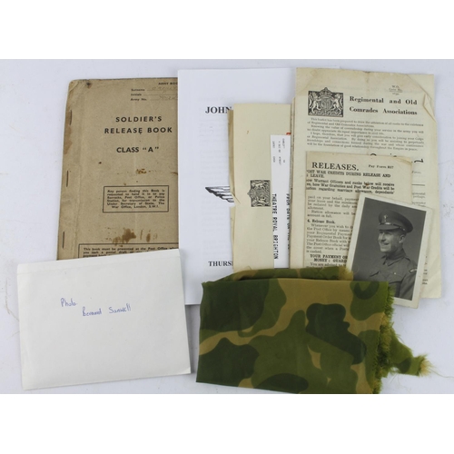 1594 - WW2 Para related ephemera to various soldiers and selection of an US D Day parachute, vendor states:... 