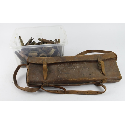 1608 - WW2 US airfield recovered items from Raydon Airfield, Suffolk with cartridge cases, flare gun bases ... 