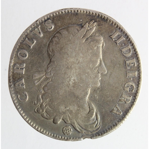 164 - Crown 1662 rose below bust, S.3350, aF, small edge split.