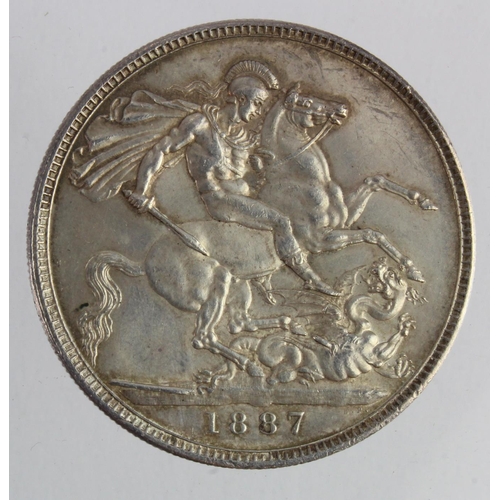 166 - Crown 1887 lightly toned EF