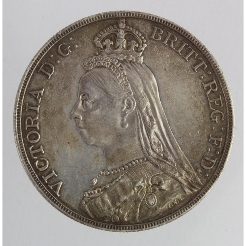 167 - Crown 1887 toned EF, light scratch.